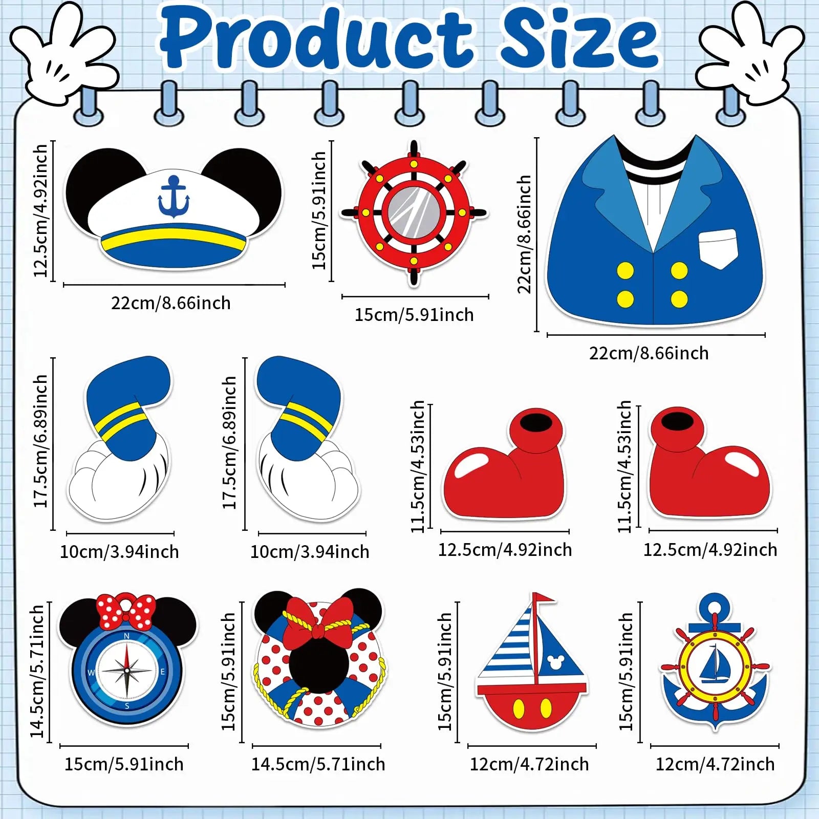 11 pegatinas magnéticas para puerta de crucero