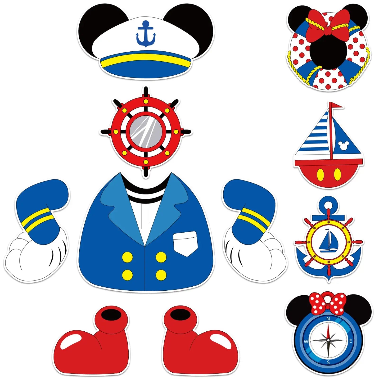 11 pegatinas magnéticas para puerta de crucero