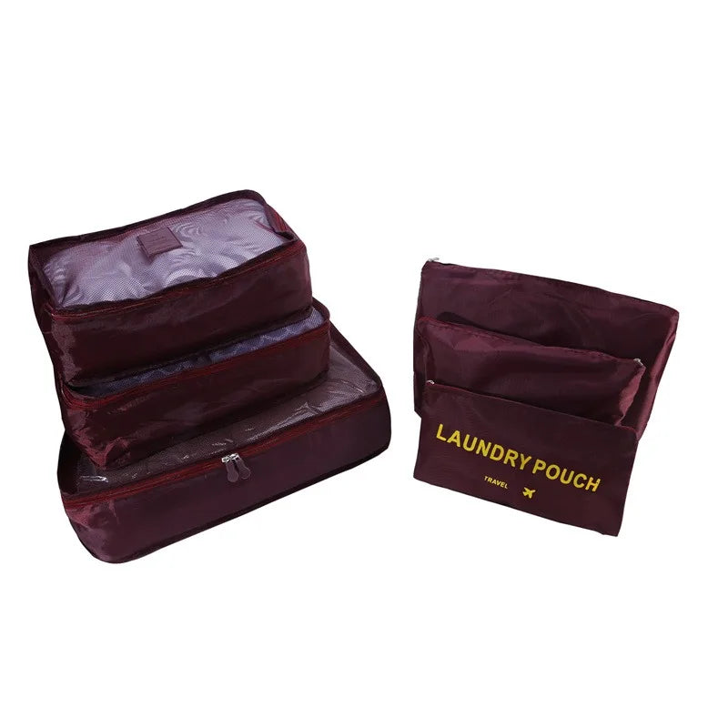 1/6 piezas Juego de bolsas de almacenamiento de viaje